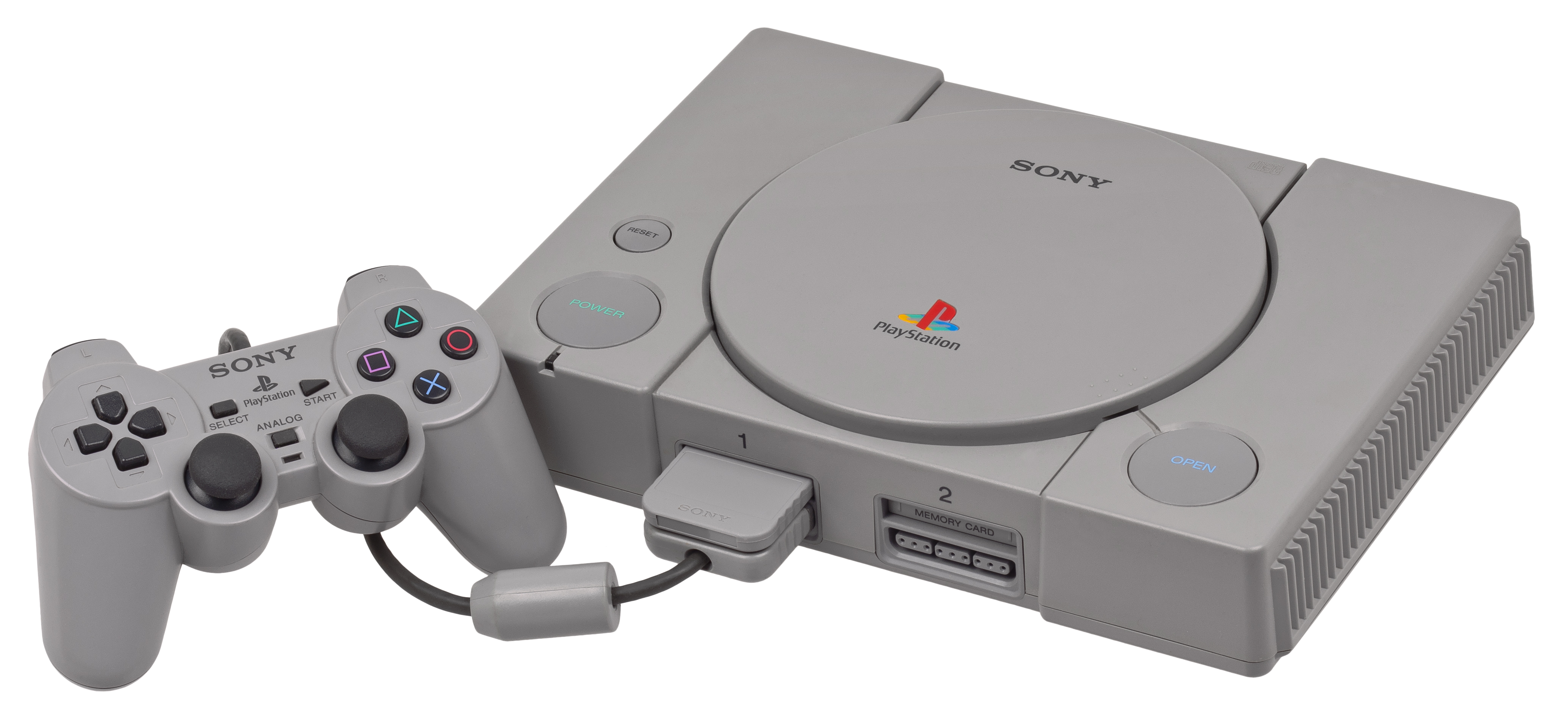 PlayStation 1 mit Original-Controller
