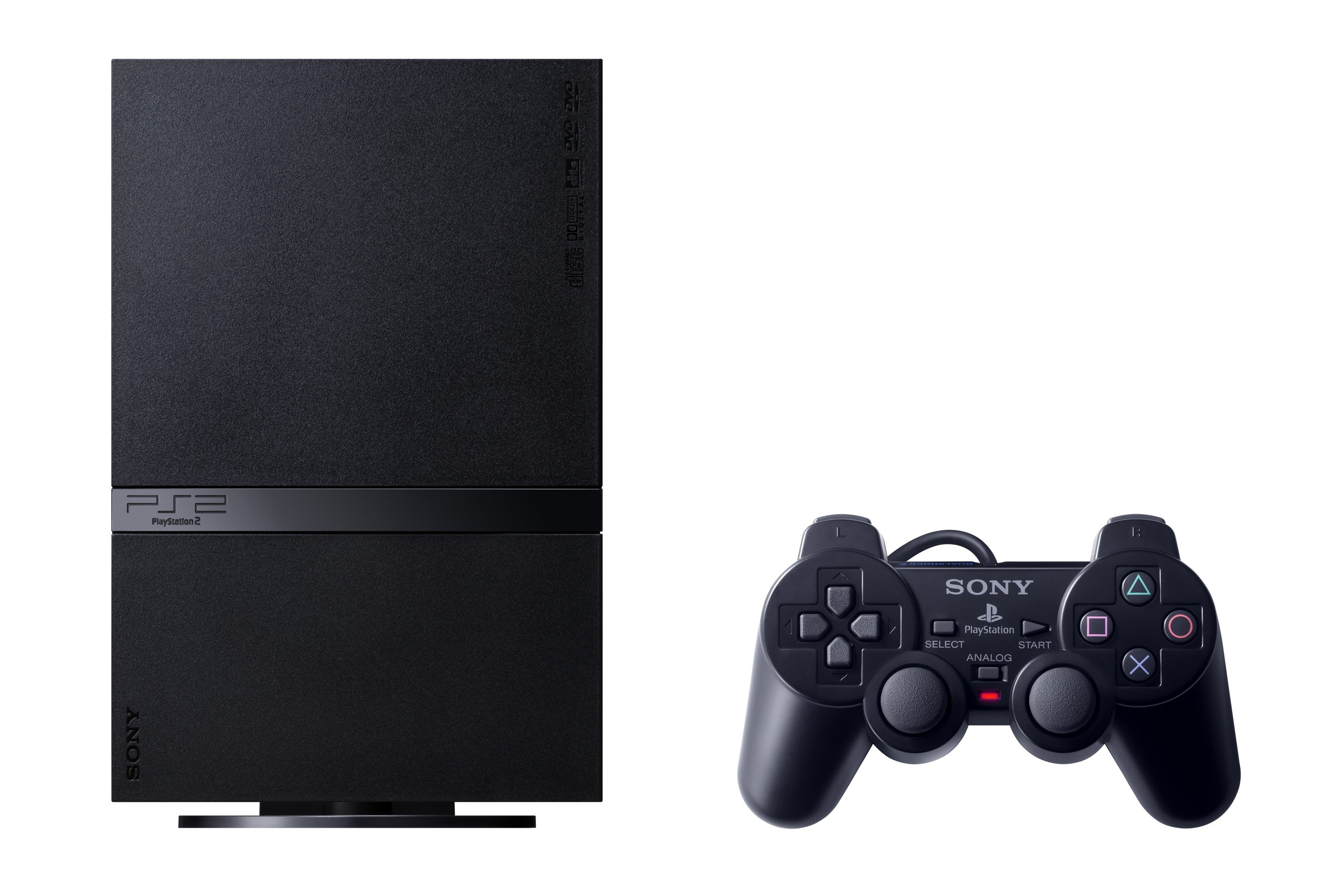 PlayStation 2 Slim liegend